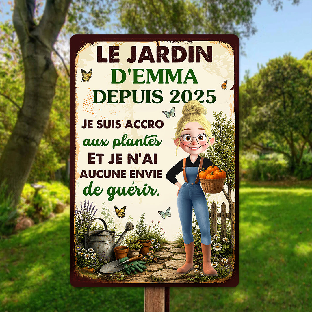 Je Suis Accro Aux Plantes Et Je N’ai Aucune Envie De Guérir  – Plaque En Métal Personnalisée