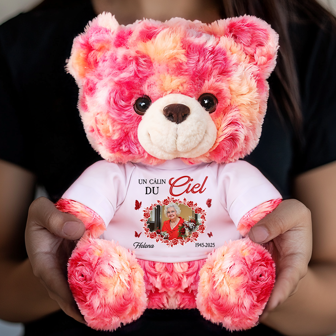 Quand je te manque vraiment - Ours En Peluche en T-shirt Personnalisé avec Photo
