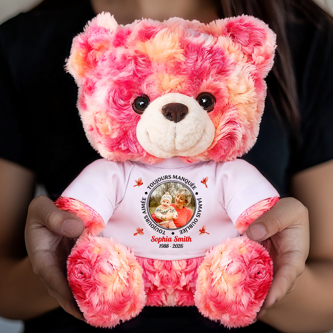 À Un Câlin Venu Du Ciel Toujours Manqué - Ours En Peluche en T-shirt Personnalisé avec Photo