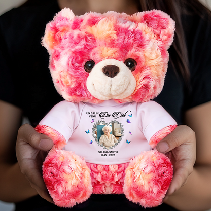 Serre Cet Ourson Souvenir - Ours En Peluche en T-shirt Personnalisé avec Photo