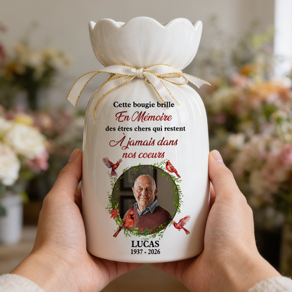 À Jamais Dans Nos Cœurs  - Vase Décoratif Personnalisé Pour La Maison