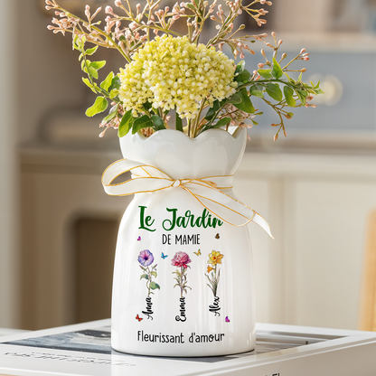 Le Jardin de Mamie – Vase Décoratif Personnalisé Pour La Maison