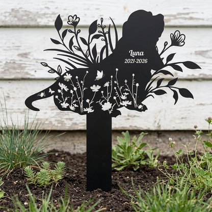 Le Jardin De Amoureux Des Chiens - Piquet De Jardin Décoratif Personnalisé