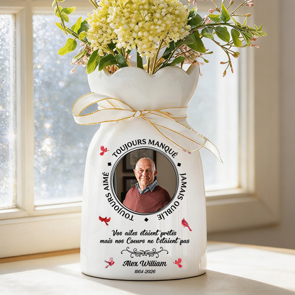 Toujours Manqué - Toujours Aimé - Vase Décoratif Personnalisé Pour La Maison