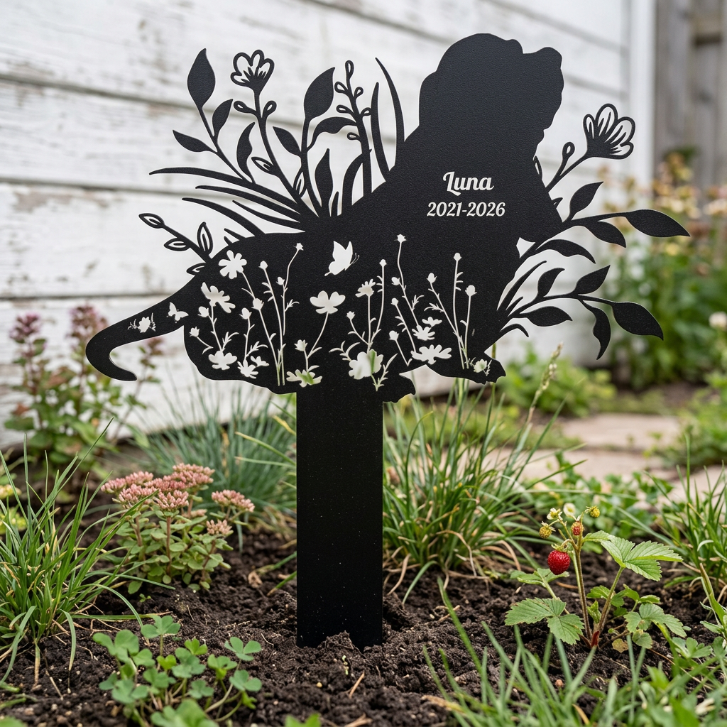 Le Jardin De Amoureux Des Chiens - Piquet De Jardin Décoratif Personnalisé