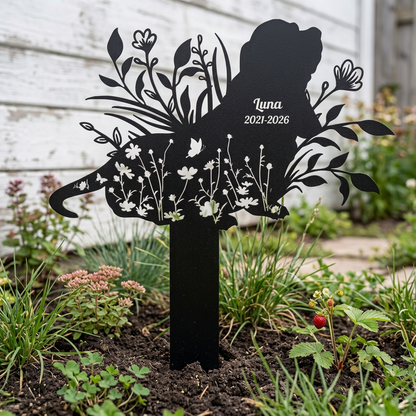 Le Jardin De Amoureux Des Chiens - Piquet De Jardin Décoratif Personnalisé
