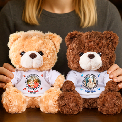 À Un Câlin Venu Du Ciel Toujours Manqué - Ours En Peluche en T-shirt Personnalisé avec Photo