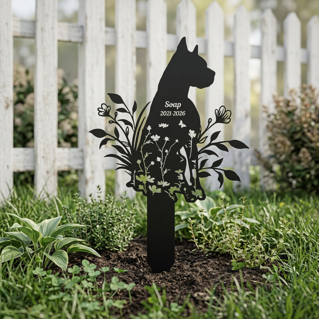 Le Jardin De Amoureux Des Chiens - Piquet De Jardin Décoratif Personnalisé