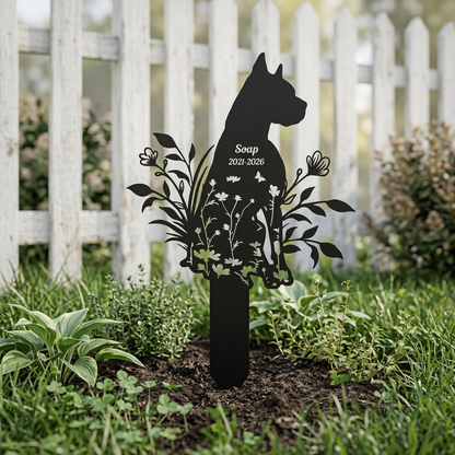 Le Jardin De Amoureux Des Chiens - Piquet De Jardin Décoratif Personnalisé