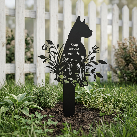 Le Jardin De Amoureux Des Chiens - Piquet De Jardin Décoratif Personnalisé