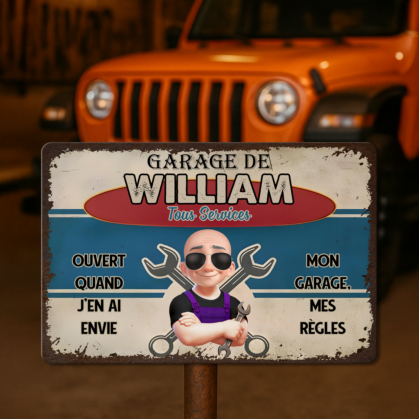 Garage Tous Services – Plaque En Métal Personnalisée