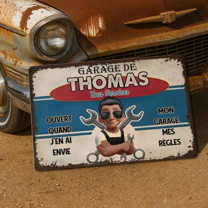 Garage Tous Services – Plaque En Métal Personnalisée