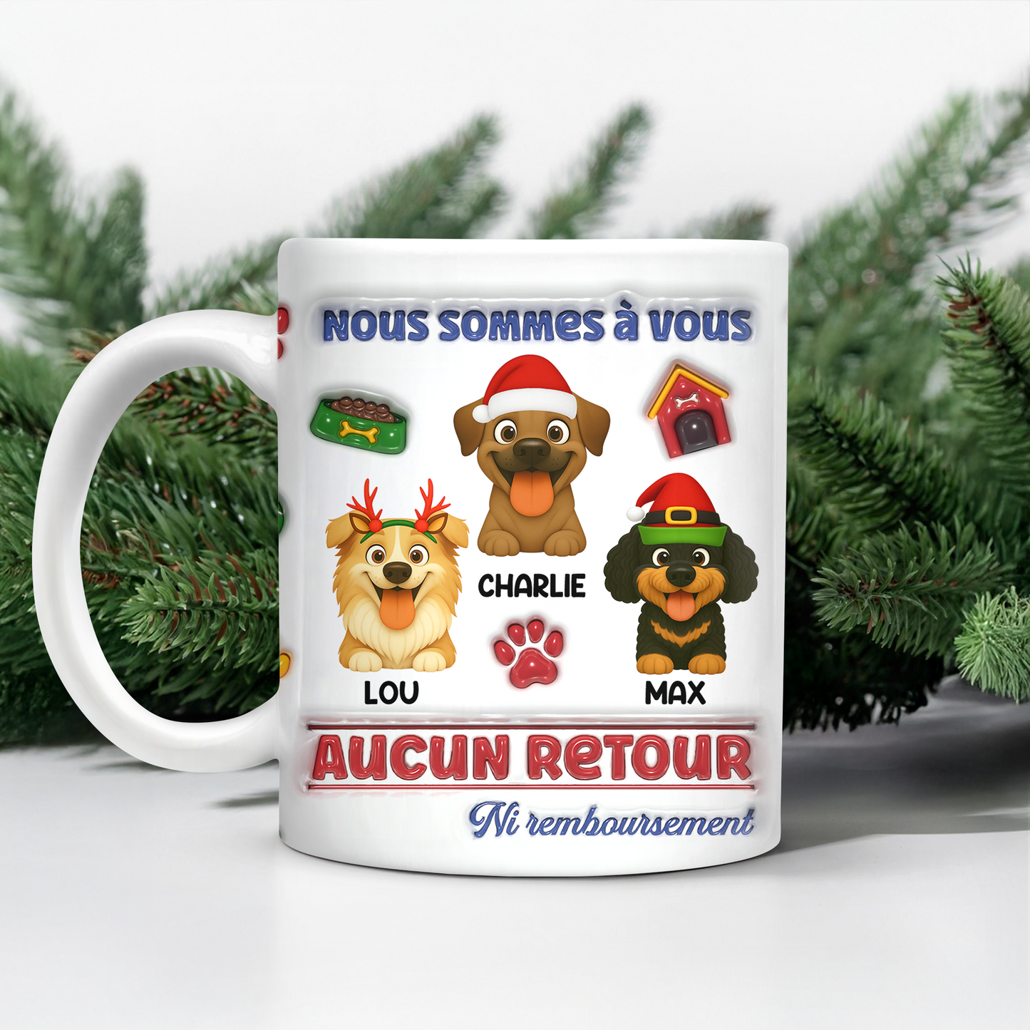 Je Suis à Vous   - Mug Personnalisé 3D Gonflé Effet