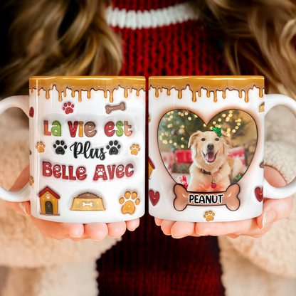 La Vie Est Belle Avec Toi - Mug Personnalisé 3D Gonflé Effet