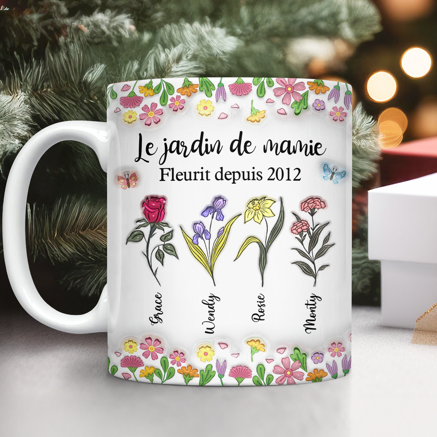 Le Jardin De Mamie - Mug Personnalisé 3D Gonflé Effet