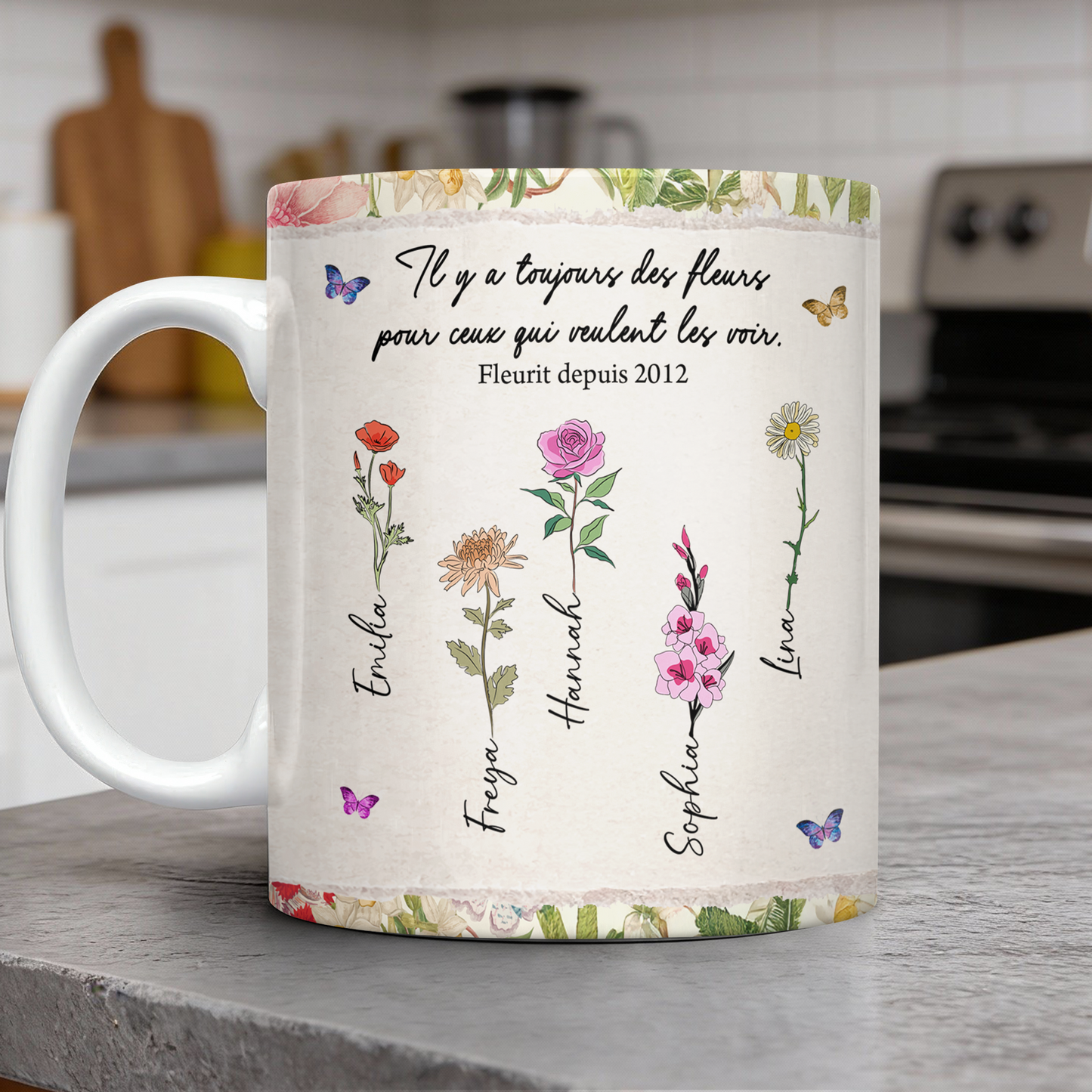Il y a Toujours Des Fleurs Pour Ceux Qui Veulent Les Voir - Mug Personnalisé 3D Gonflé Effet