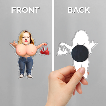 Aimant de Frigo Chibi Personnalisé – Maman à Presser, Cadeau Unique et Amusant