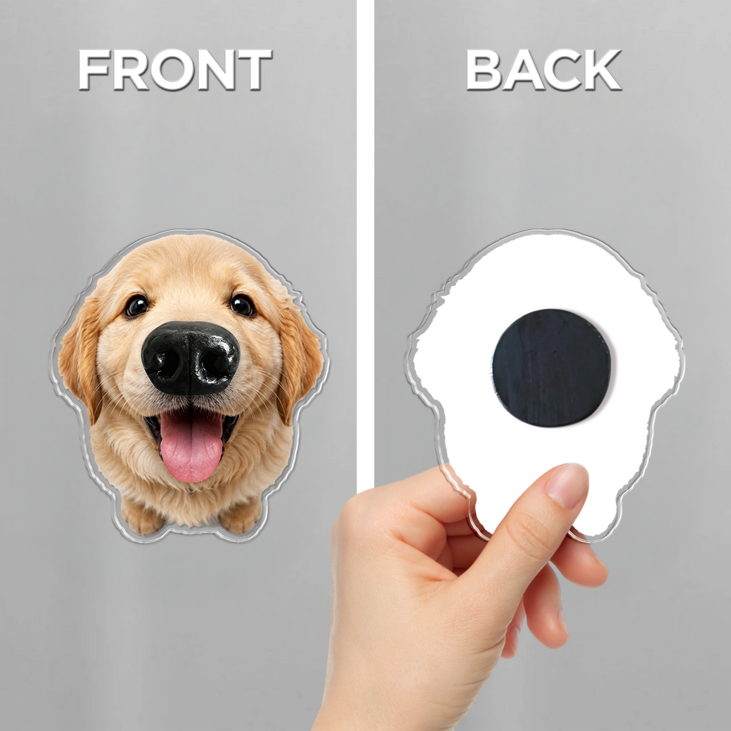 Aimant de Frigo Personnalisé avec Photo de Chien – Nez Souple à Presser, Décoration de Cuisine