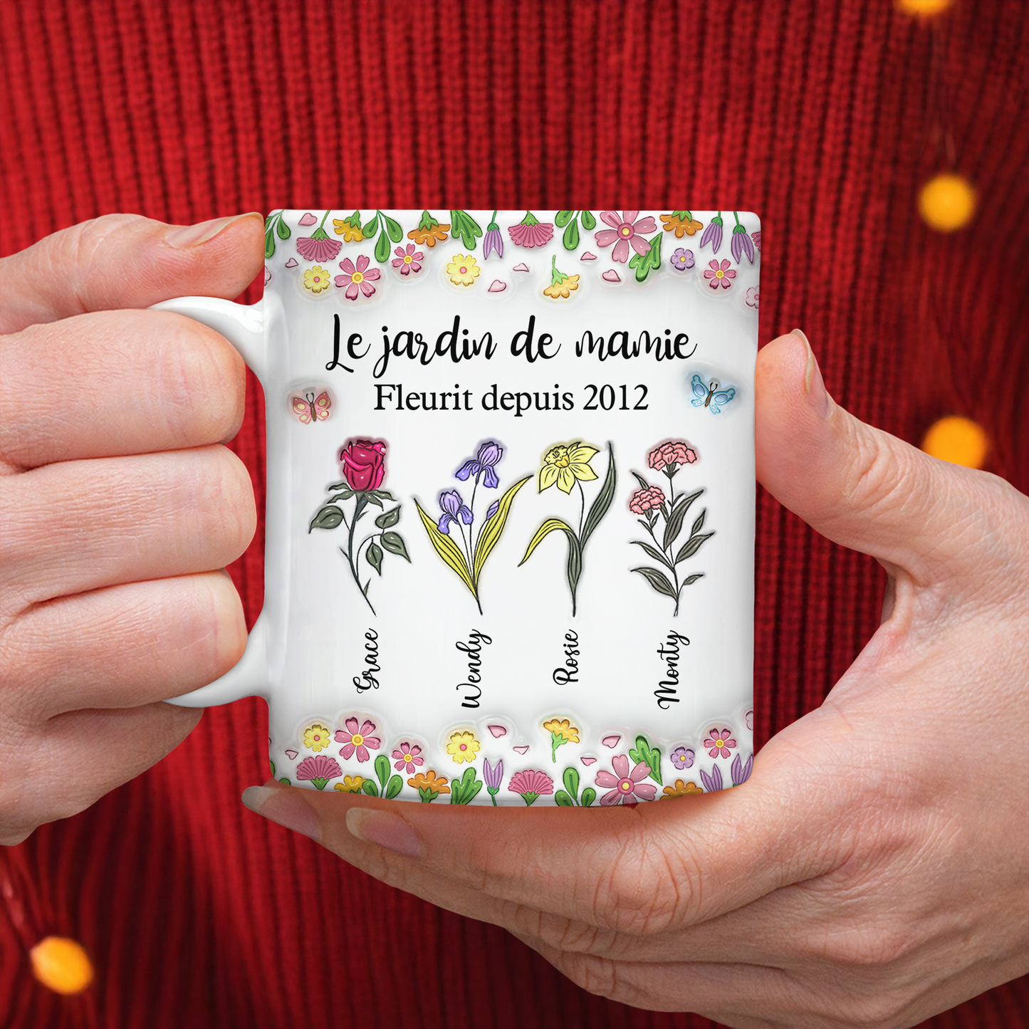 Le Jardin De Mamie - Mug Personnalisé 3D Gonflé Effet