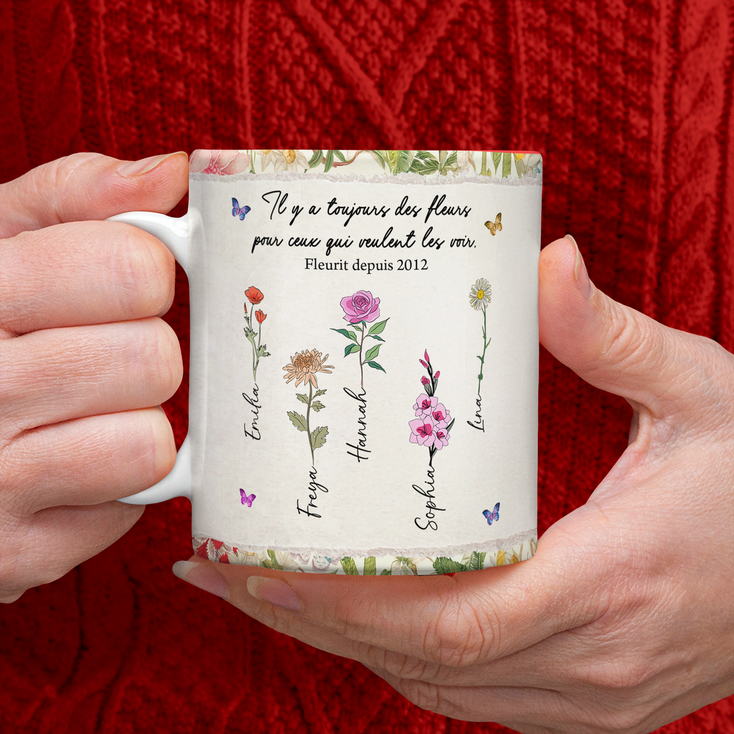Il y a Toujours Des Fleurs Pour Ceux Qui Veulent Les Voir - Mug Personnalisé 3D Gonflé Effet