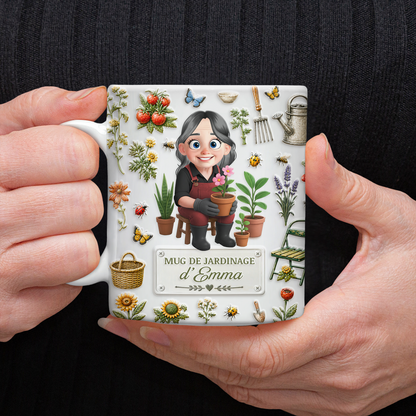 Mug De Jardinage - Mug Personnalisé 3D Gonflé Effet