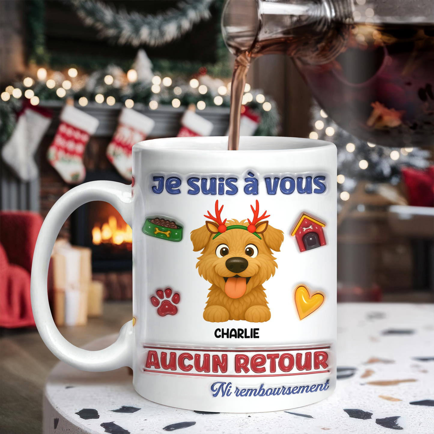 Je Suis à Vous   - Mug Personnalisé 3D Gonflé Effet