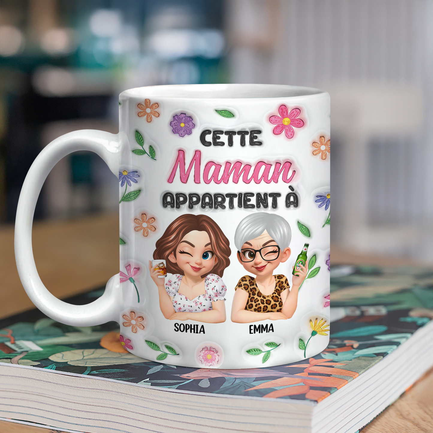 Cette Maman Appartient À - Mug Personnalisé 3D Gonflé Effet