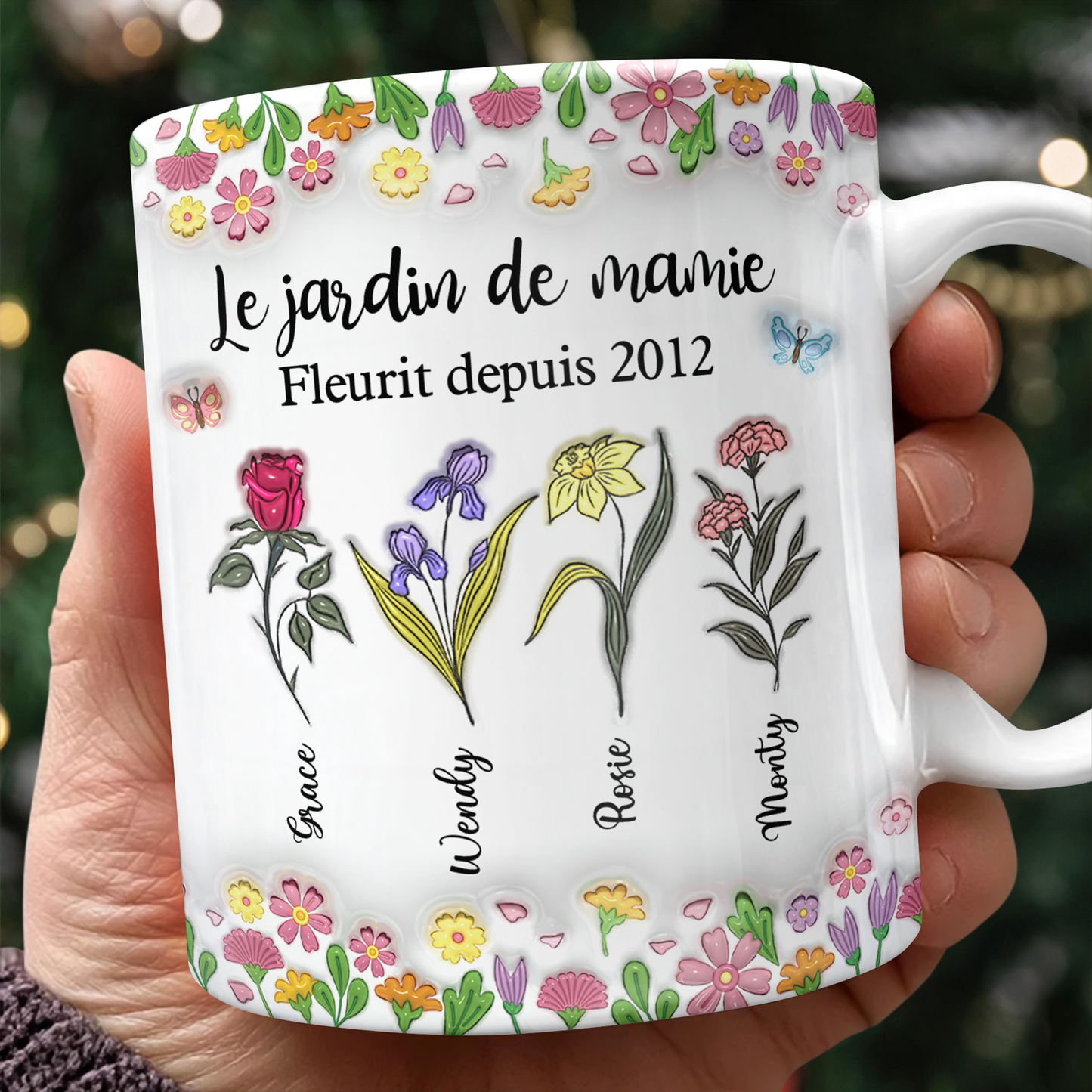 Le Jardin De Mamie - Mug Personnalisé 3D Gonflé Effet