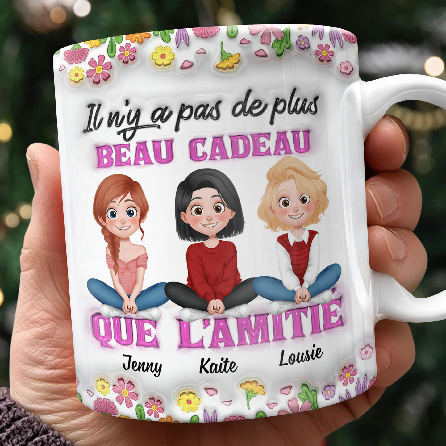 Il N’y A Pas De Plus Beau Cadeau Que L’amitié 2 - Mug Personnalisé 3D Gonflé Effet