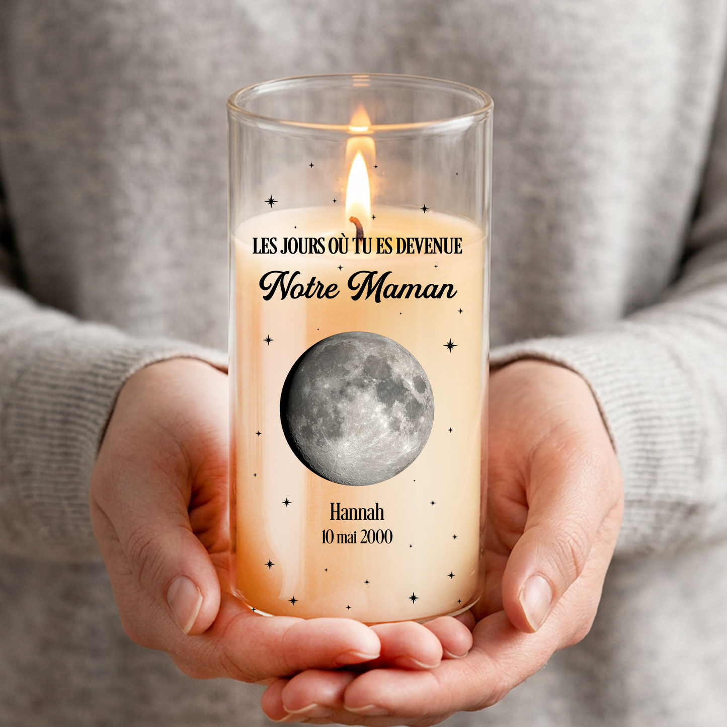 Les Jours Où Tu Es Devenue Notre Maman – Bougie LED Sans Flamme en Hommage à un Être Cher