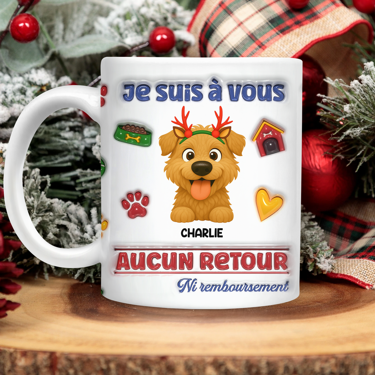 Je Suis à Vous   - Mug Personnalisé 3D Gonflé Effet