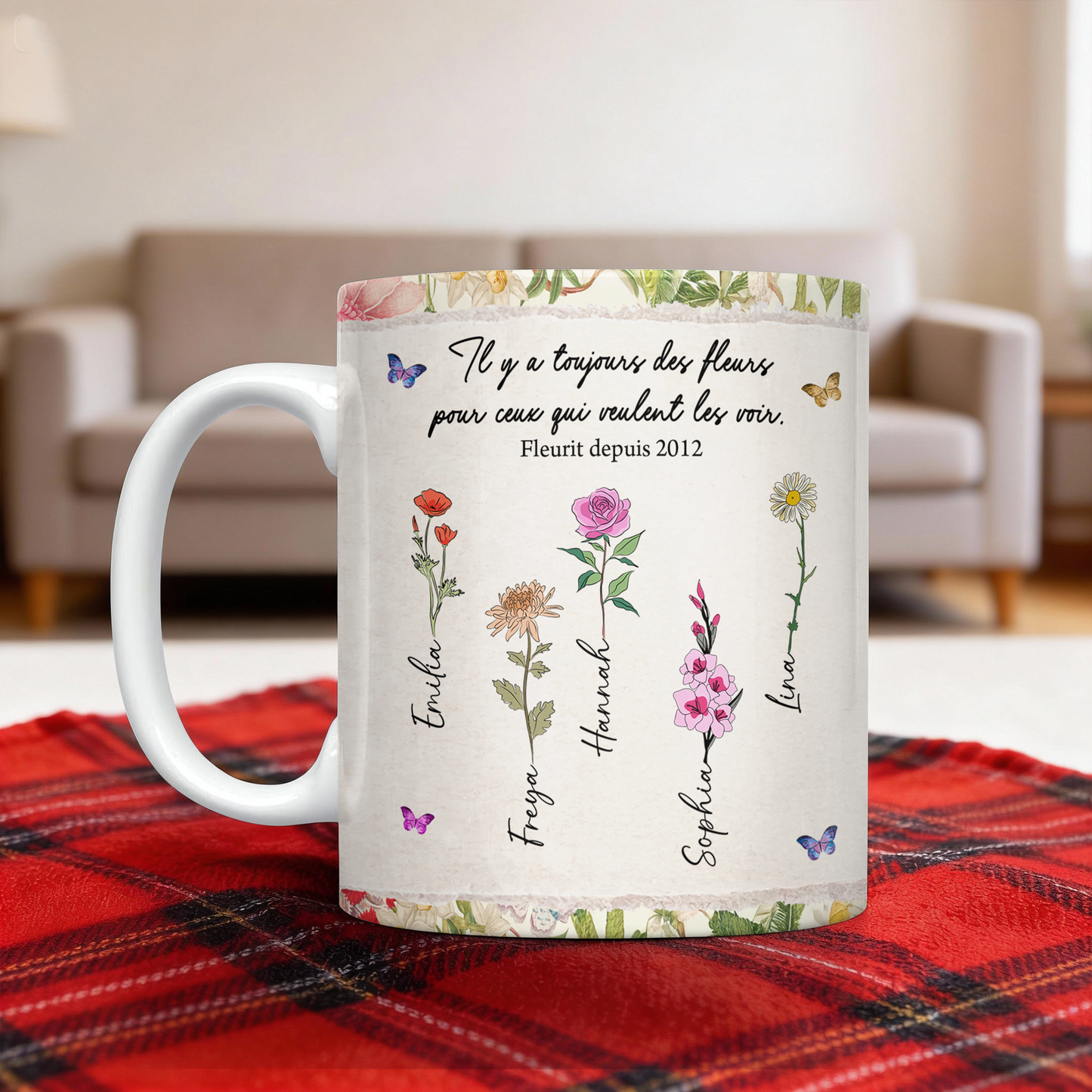 Il y a Toujours Des Fleurs Pour Ceux Qui Veulent Les Voir - Mug Personnalisé 3D Gonflé Effet