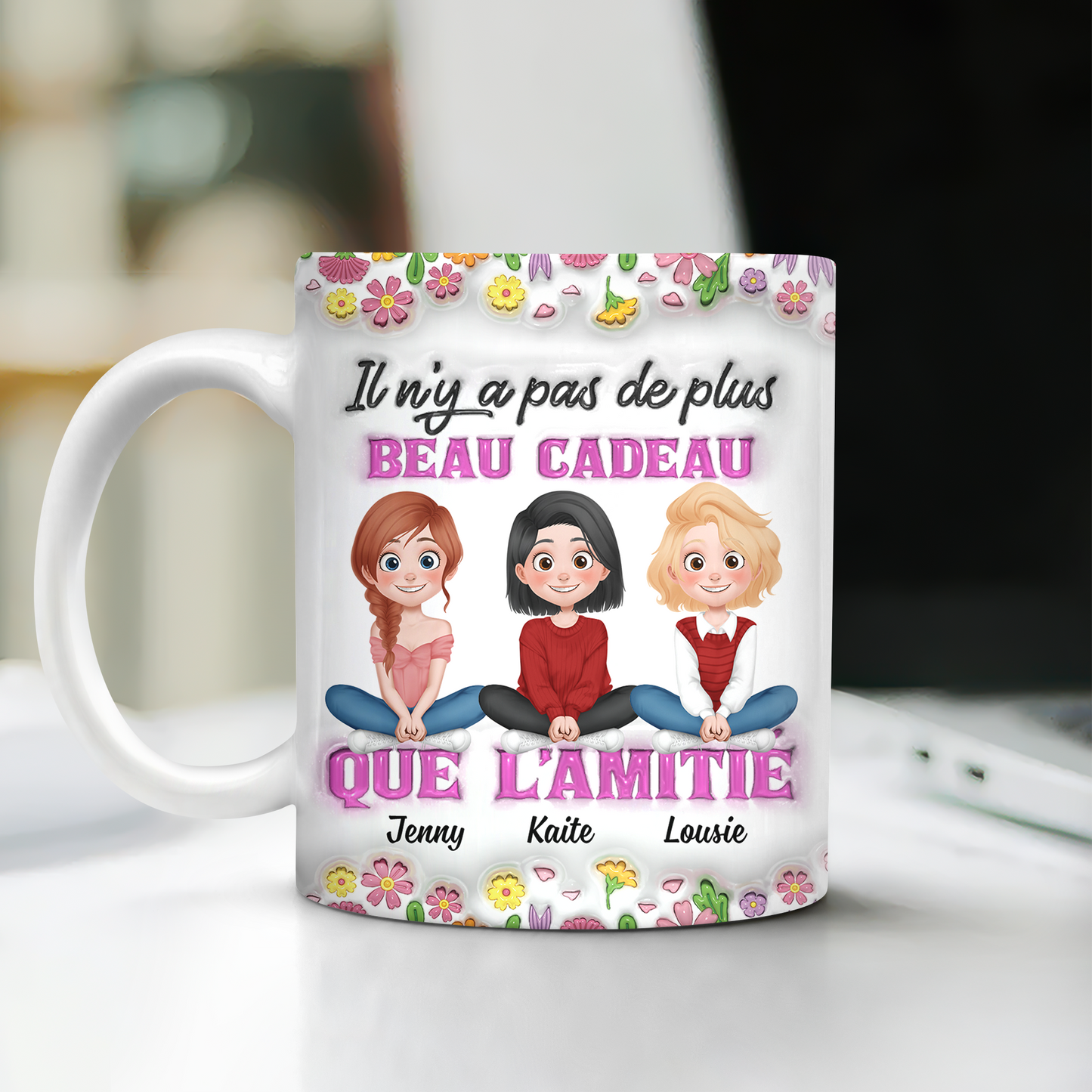 Il N’y A Pas De Plus Beau Cadeau Que L’amitié 2 - Mug Personnalisé 3D Gonflé Effet