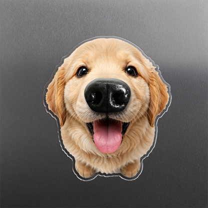 Aimant de Frigo Personnalisé avec Photo de Chien – Nez Souple à Presser, Décoration de Cuisine