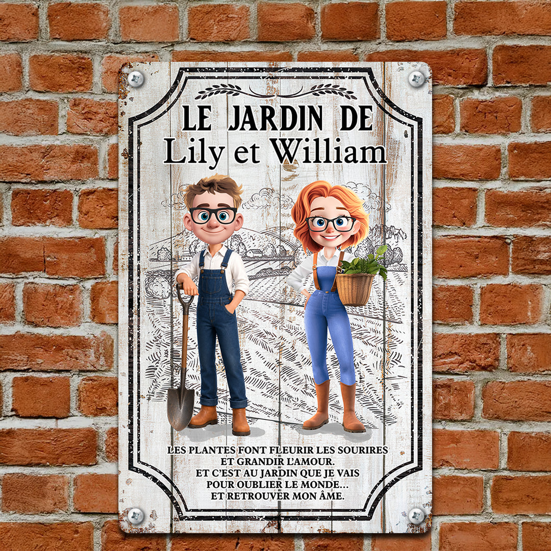 Les Plantes Font Fleurir Les Sourires Et Grandir L'Amour  – Plaque En Métal Personnalisée