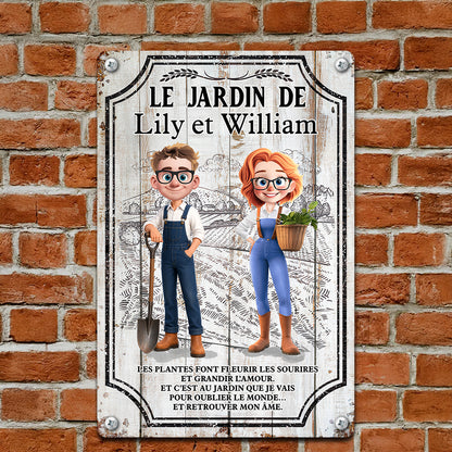 Les Plantes Font Fleurir Les Sourires Et Grandir L'Amour  – Plaque En Métal Personnalisée