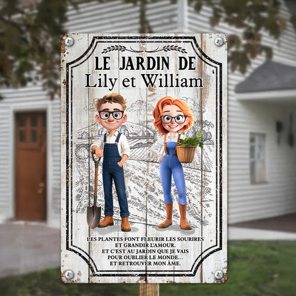 Les Plantes Font Fleurir Les Sourires Et Grandir L'Amour  – Plaque En Métal Personnalisée