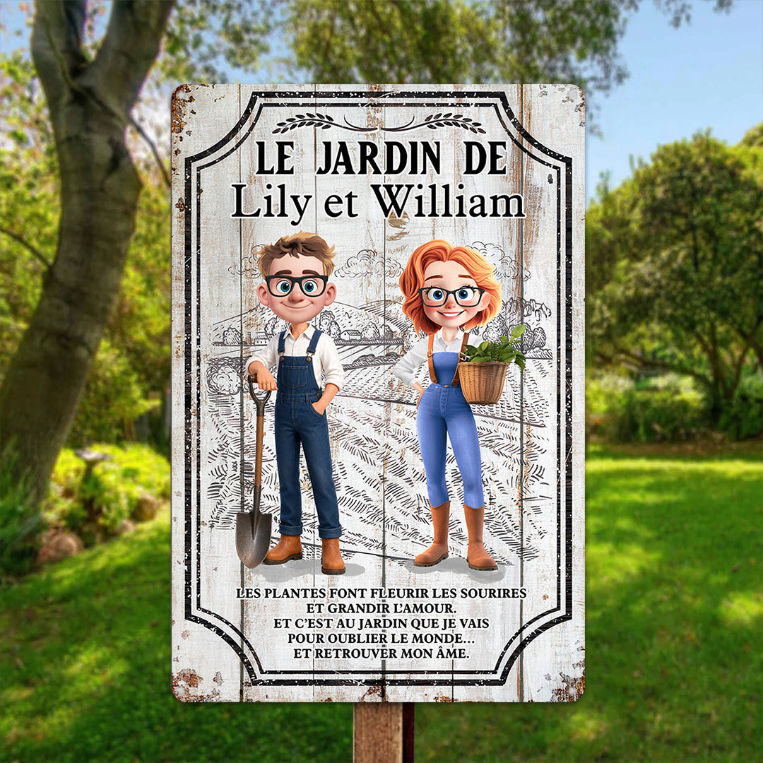 Les Plantes Font Fleurir Les Sourires Et Grandir L'Amour  – Plaque En Métal Personnalisée