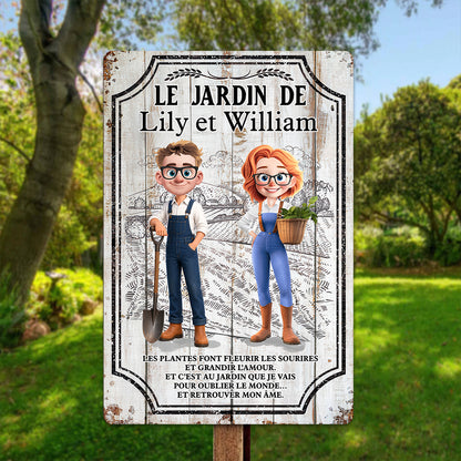 Les Plantes Font Fleurir Les Sourires Et Grandir L'Amour  – Plaque En Métal Personnalisée