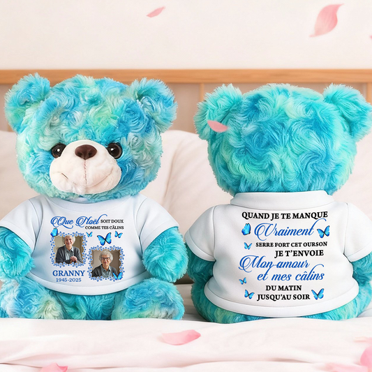 Photo Soit Doux Comme Tes Câlins - Ours En Peluche en T-shirt Personnalisé avec Photo
