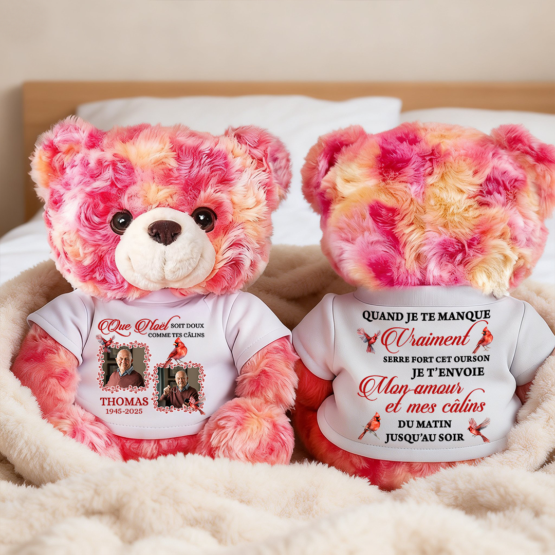 Photo Soit Doux Comme Tes Câlins - Ours En Peluche en T-shirt Personnalisé avec Photo
