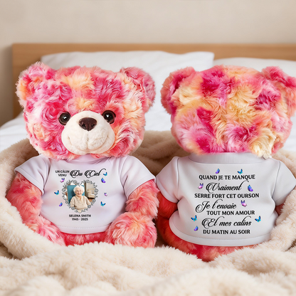 Serre Cet Ourson Souvenir - Ours En Peluche en T-shirt Personnalisé avec Photo
