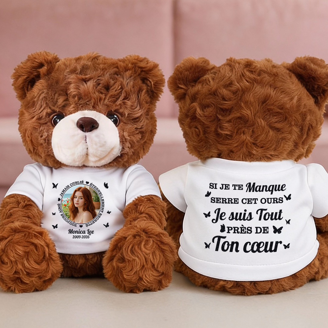 Soit Doux Comme Tes Câlins - Ours En Peluche en T-shirt Personnalisé avec Photo