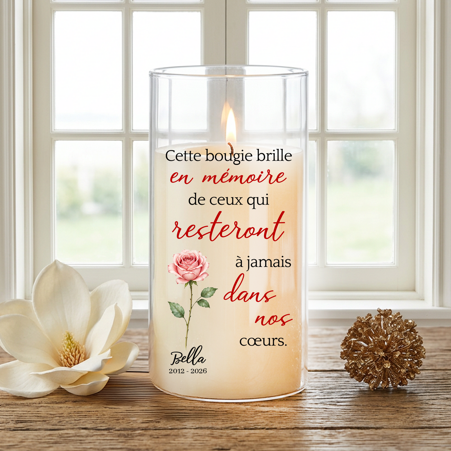 Cette Bougie Brille En Mémoire – Bougie LED Sans Flamme en Hommage à un Être Cher