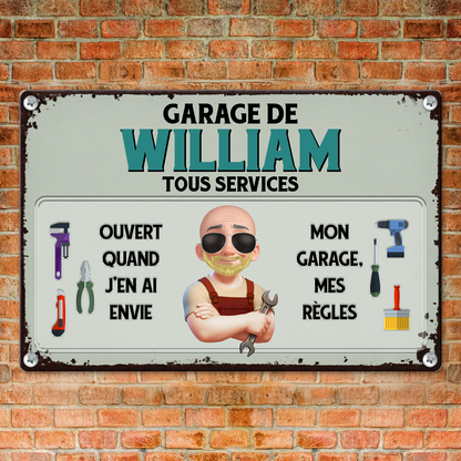 Garage Tous Services 2 – Plaque En Métal Personnalisée