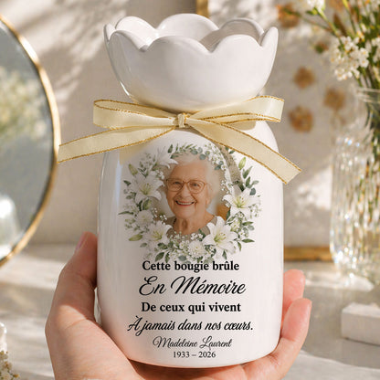 Cette Bougie Brûle En Mémoire - Vase Décoratif Personnalisé Pour La Maison