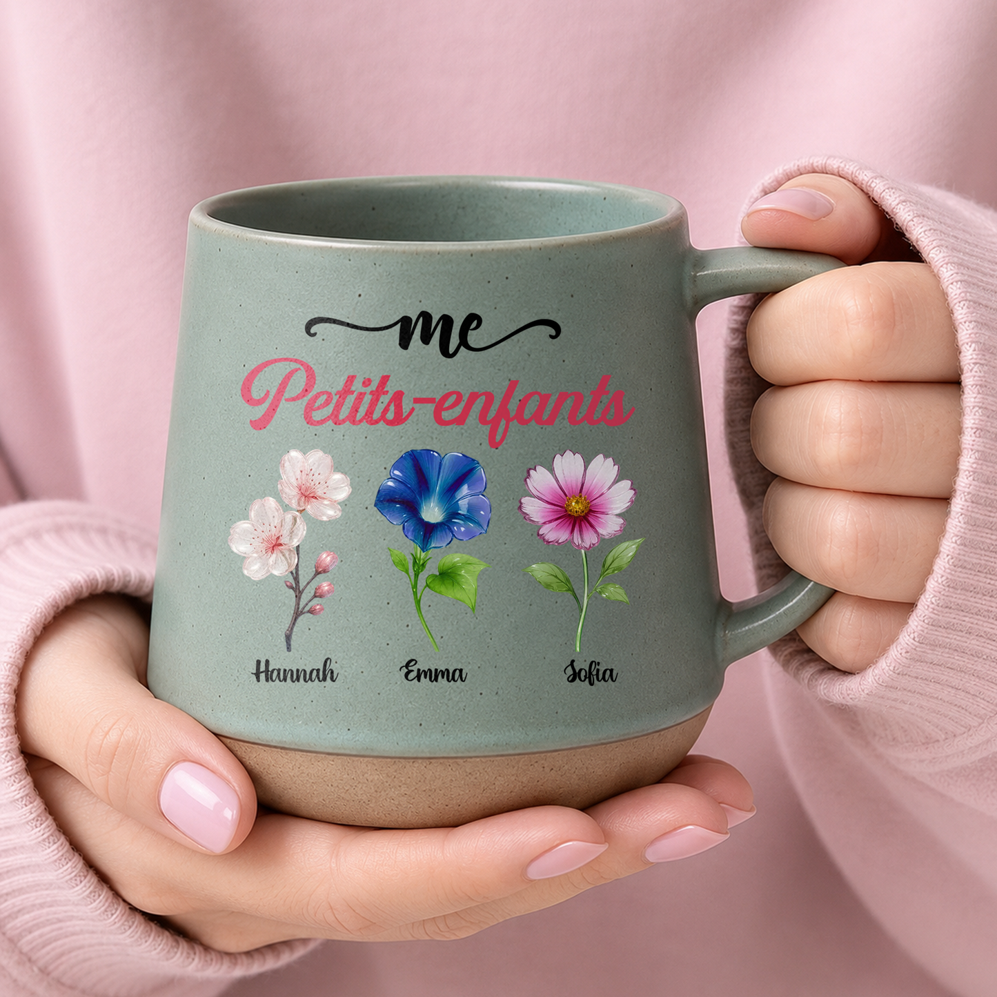Mes Petits-Enfants – Mug à Café en Porcelaine Mate Personnalisé