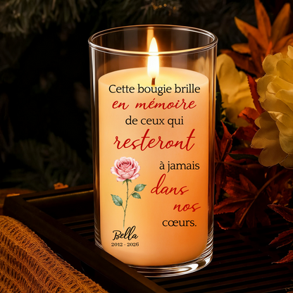 Cette Bougie Brille En Mémoire – Bougie LED Sans Flamme en Hommage à un Être Cher