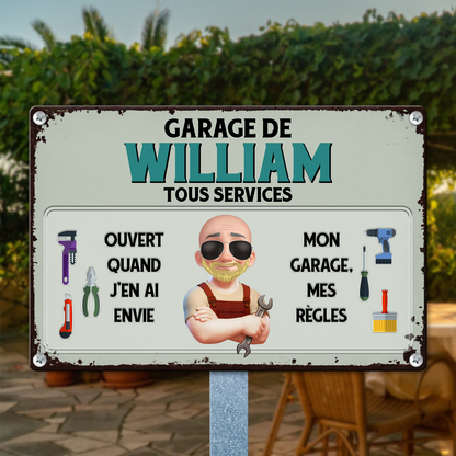 Garage Tous Services 2 – Plaque En Métal Personnalisée