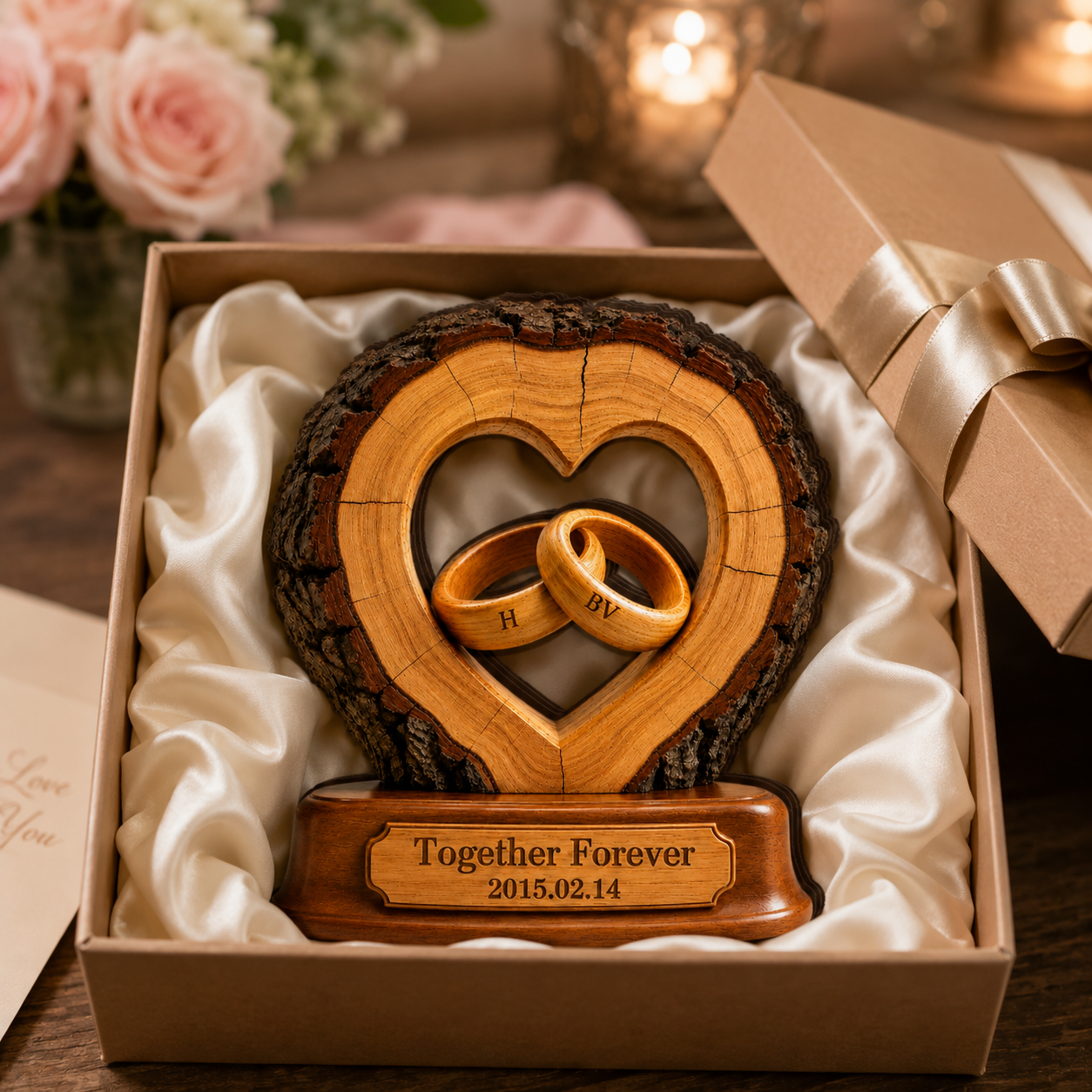 Plaque Couple 2D Personnalisée Ensemble Pour Toujours – Cadeau Pour Elle Et Lui